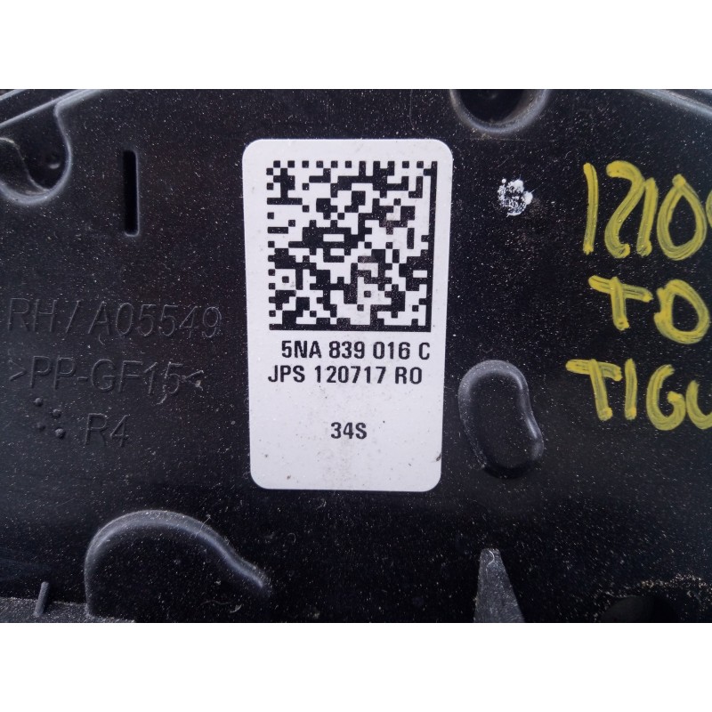 Recambio de cerradura puerta trasera derecha para volkswagen tiguan advance bmt referencia OEM IAM 5NA839016C  E1-A5-52-1