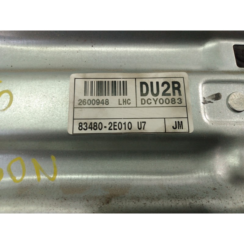 Recambio de elevalunas trasero derecho para hyundai tucson (jm) 2,0 crdi vgt classic 4x2 referencia OEM IAM 834602E000 834802E01