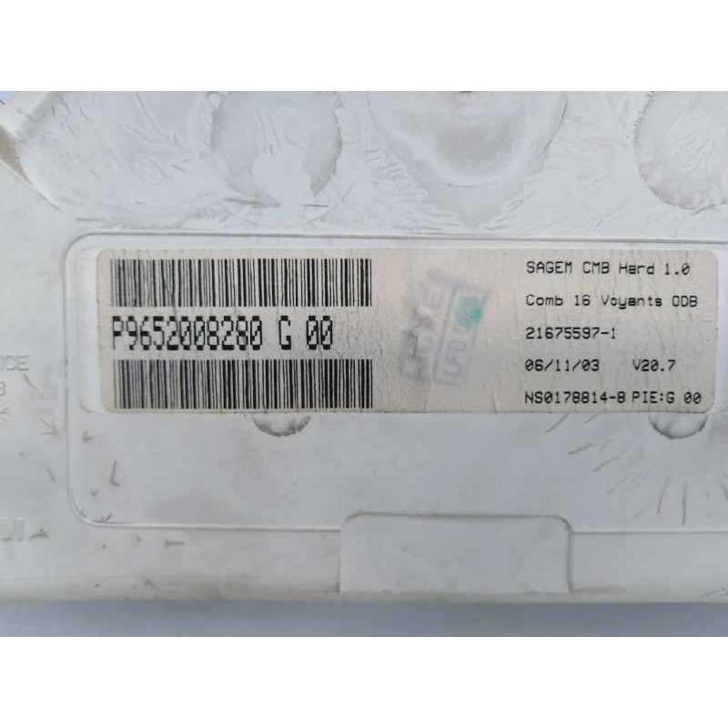 Recambio de cuadro instrumentos para citroën c3 1.4 hdi audace referencia OEM IAM 9652008280 21675597 E3-B2-23-2