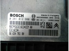 Recambio de centralita motor uce para citroën c4 picasso exclusive referencia OEM IAM 9663476180 0281012980  2