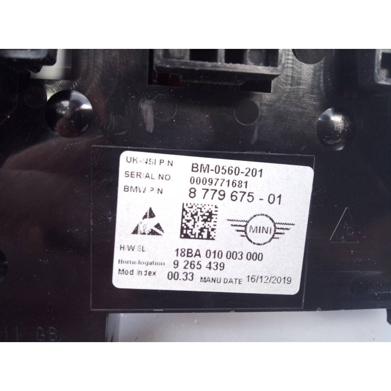 Recambio de cuadro instrumentos para mini mini 5-trg. (f55) cooper referencia OEM IAM 877967501 9265439 E3-A2-50-3