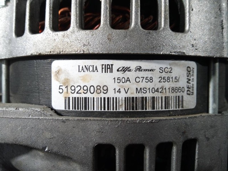 Recambio de alternador para jeep renegade trailhawk 4wd referencia OEM IAM 51929089  P3-B6-13-1