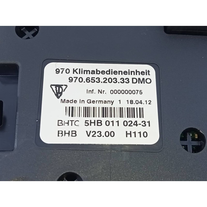 Recambio de mando climatizador para porsche panamera 4 s referencia OEM IAM 5HB01102431 97065320333 E3-B6-50-5