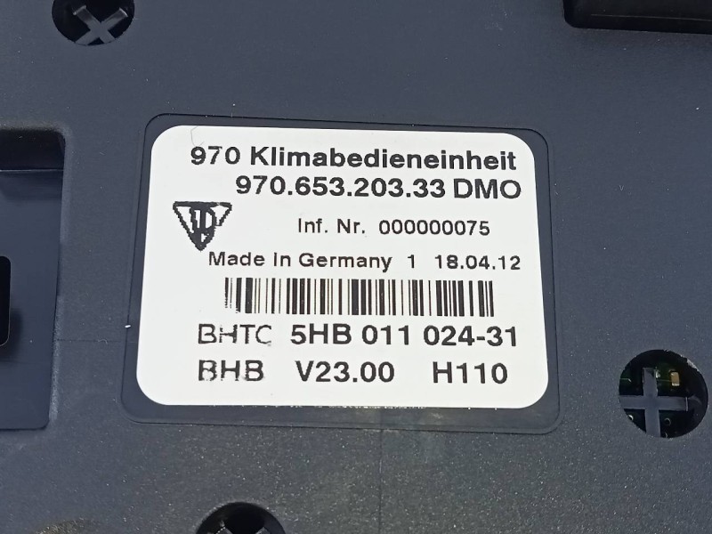 Recambio de mando climatizador para porsche panamera 4 s referencia OEM IAM 5HB01102431 97065320333 E3-B6-50-5