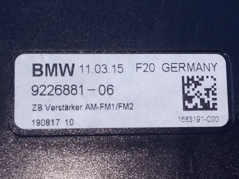 Recambio de modulo electronico para bmw serie 1 lim. (f20/f21) 116d referencia OEM IAM 922688106 190281710 E3-A2-24-1