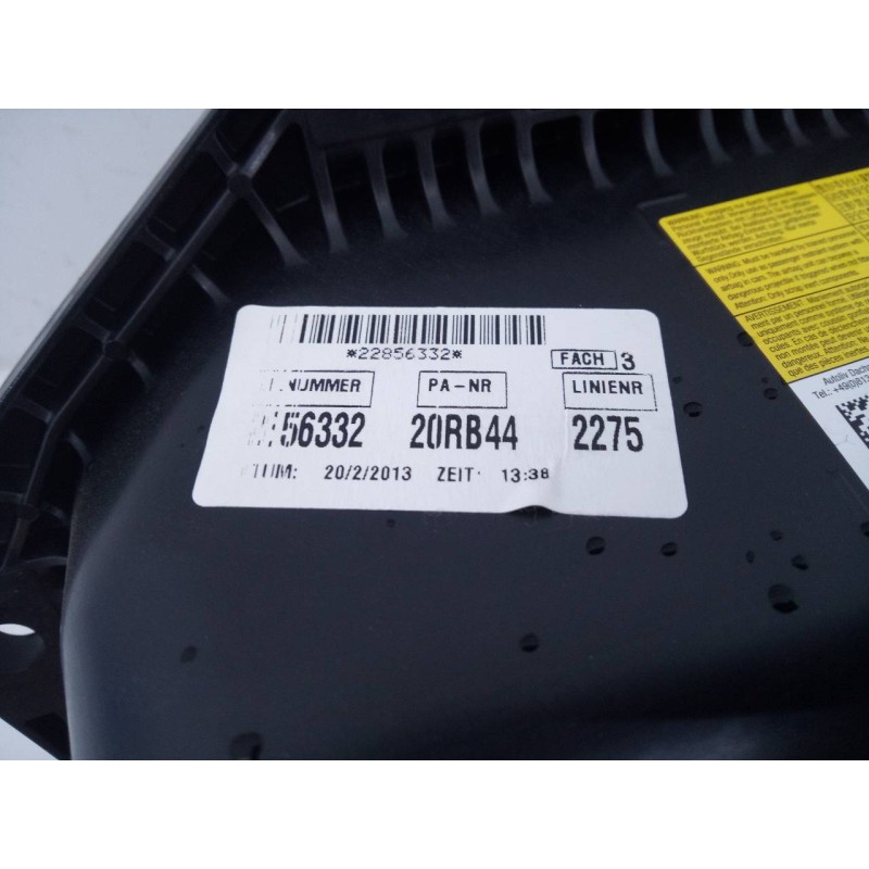 Recambio de airbag delantero derecho para opel insignia berlina selective referencia OEM IAM 20RB44 H56332 E2-B6-59-1