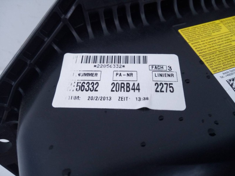 Recambio de airbag delantero derecho para opel insignia berlina selective referencia OEM IAM 20RB44 H56332 E2-B6-59-1