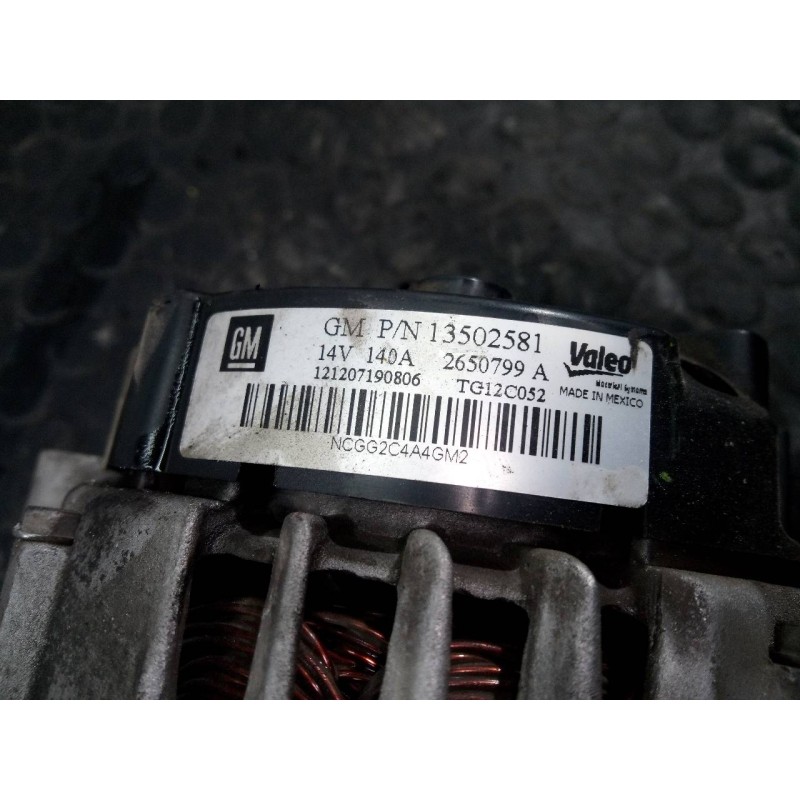 Recambio de alternador para opel insignia berlina selective referencia OEM IAM 13502581  P3-A4-3-2