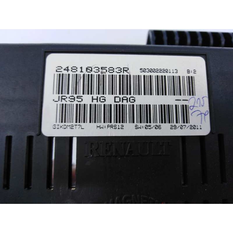 Recambio de cuadro instrumentos para renault scenic iii dynamique referencia OEM IAM 24813583R  E2-A1-33-1