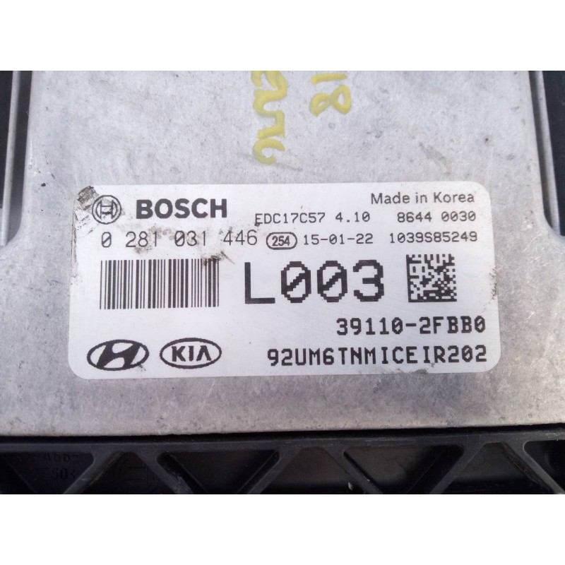 Recambio de centralita motor uce para kia sorento () concept referencia OEM IAM 391102FBB0 0281031446 E3-A3-31-1