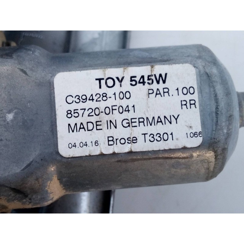 Recambio de elevalunas trasero izquierdo para toyota verso advance referencia OEM IAM C39428100 857200F041 E2-B4-10-2