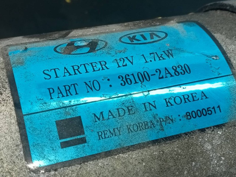 Recambio de motor arranque para kia carens ( ) drive referencia OEM IAM 361002A830  P3-B7-17-1
