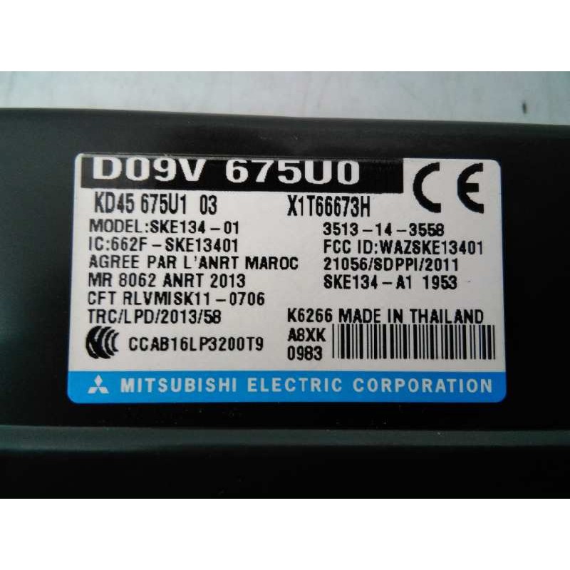 Recambio de modulo electronico para mazda cx-5 zenith 2wd referencia OEM IAM D09V675U0 KD45675U103 E3-B5-28-3