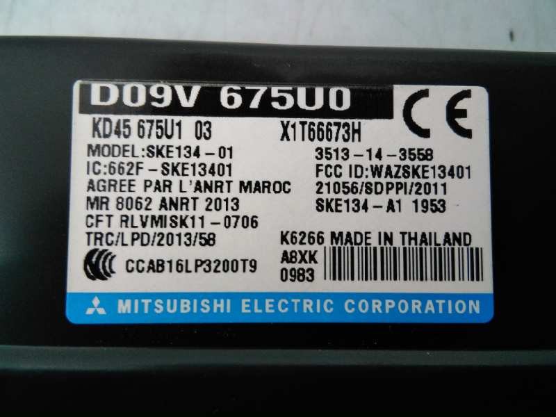 Recambio de modulo electronico para mazda cx-5 zenith 2wd referencia OEM IAM D09V675U0 KD45675U103 E3-B5-28-3