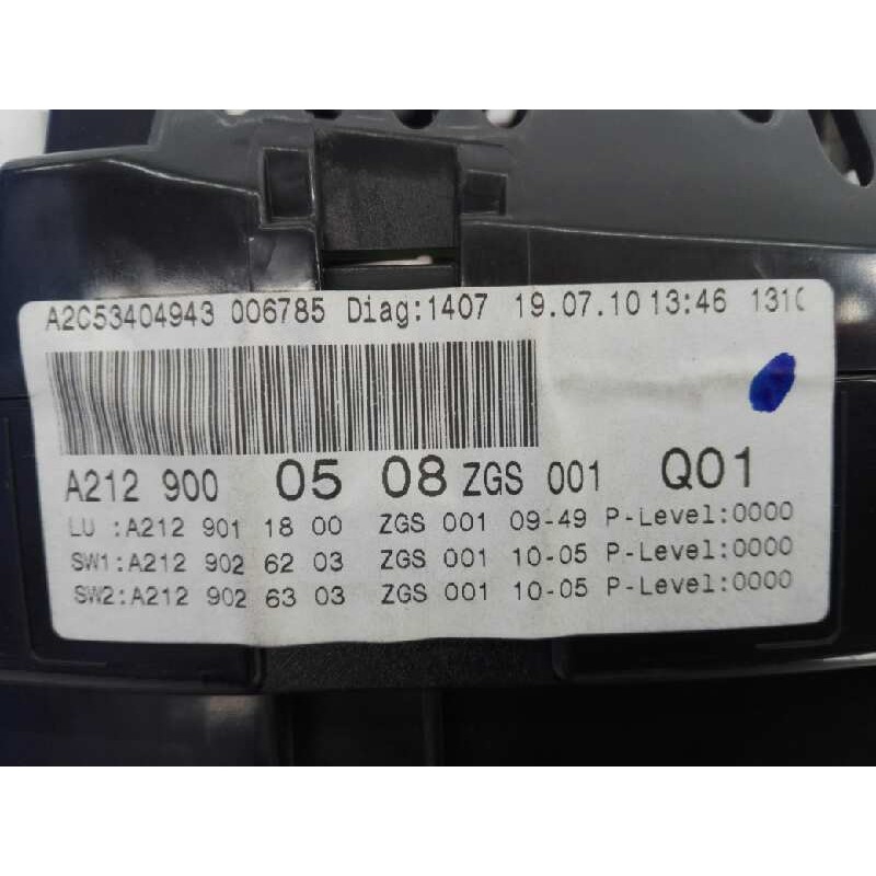 Recambio de cuadro instrumentos para mercedes-benz clase e (w212) lim. 220 cdi blueefficiency (212.002) referencia OEM IAM A2129