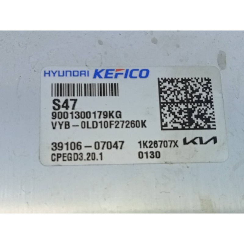 Recambio de centralita motor uce para kia stonic (ybcuv) drive referencia OEM IAM 3910607047 9001300179KG E3-A3-24-1