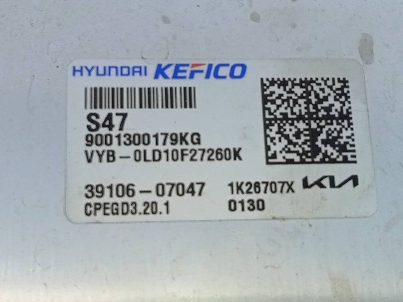 Recambio de centralita motor uce para kia stonic (ybcuv) drive referencia OEM IAM 3910607047 9001300179KG E3-A3-24-1