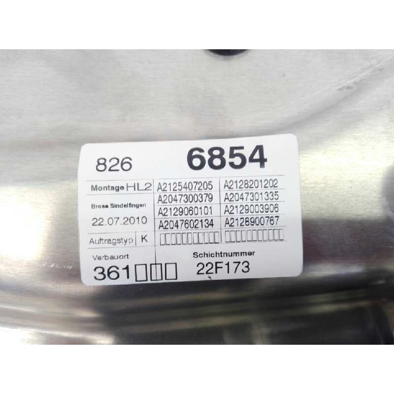 Recambio de elevalunas trasero izquierdo para mercedes-benz clase e (w212) lim. 220 cdi blueefficiency (212.002) referencia OEM 