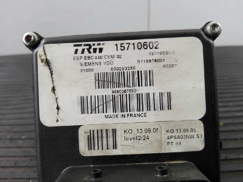 Recambio de abs para peugeot 407 sport referencia OEM IAM 9660067280 15710502B P3-A8-29-2