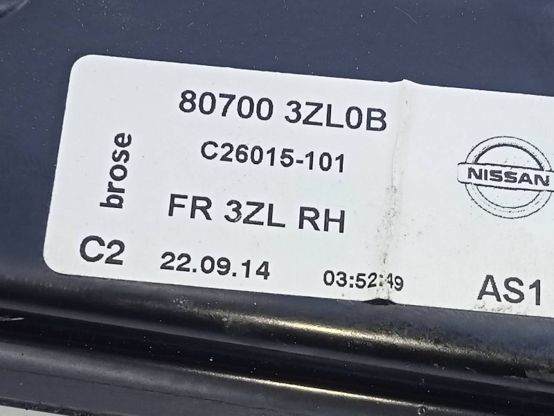 Recambio de elevalunas delantero derecho para nissan pulsar (c13) acenta referencia OEM IAM 140526C22008100 807003ZL0B E2-A4-53-