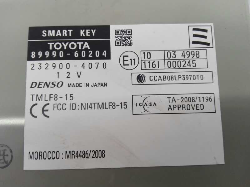 Recambio de modulo electronico para toyota land cruiser (j15) basis referencia OEM IAM 8999060204 2329004070 E3-B2-31-2