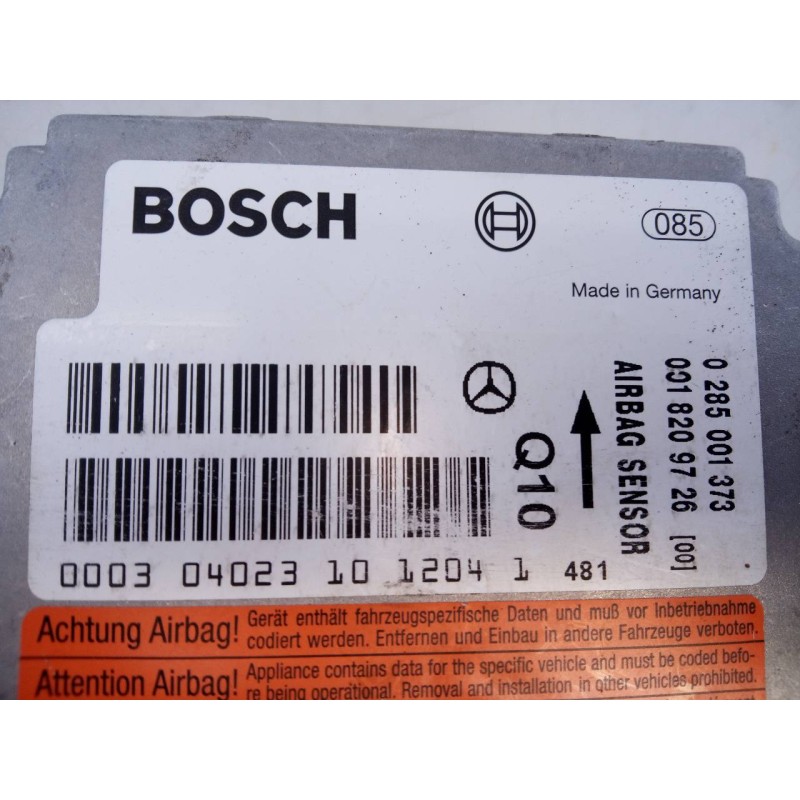 Recambio de centralita airbag para mercedes-benz clase clk (w209) coupe 270 cdi (209.316) referencia OEM IAM 0285001373 00182097
