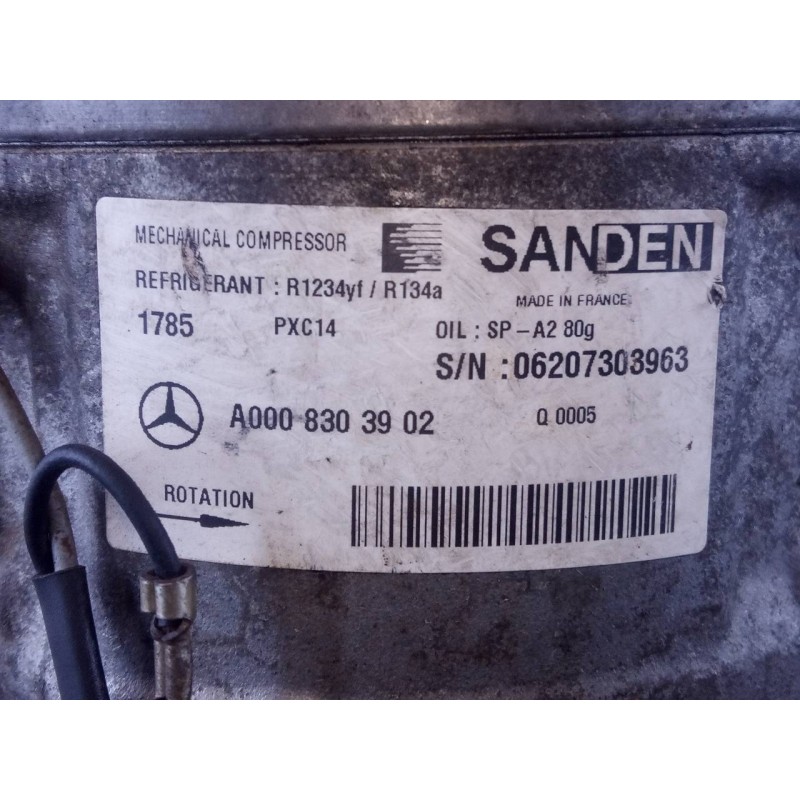 Recambio de compresor aire acondicionado para mercedes-benz clase glc (w253) 220d 4matic referencia OEM IAM A0008303902 06207303