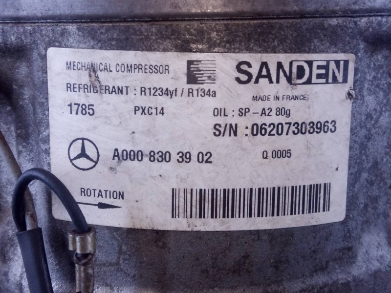 Recambio de compresor aire acondicionado para mercedes-benz clase glc (w253) 220d 4matic referencia OEM IAM A0008303902 06207303