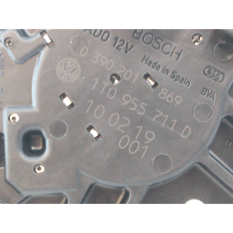 Recambio de motor limpia trasero para volkswagen touran (1t2) advance referencia OEM IAM 0390201869 1T0955711D E2-A1-20-7