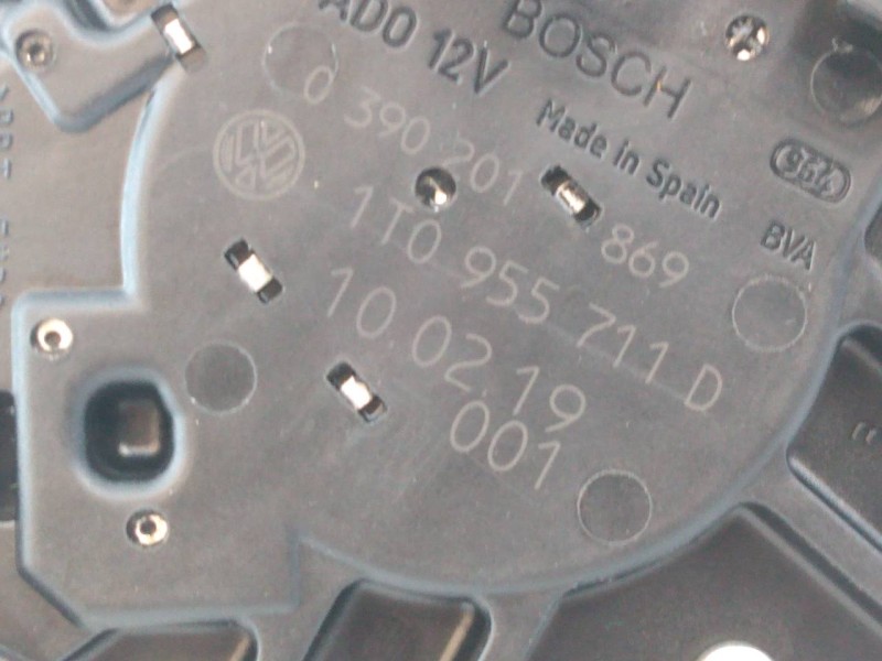 Recambio de motor limpia trasero para volkswagen touran (1t2) advance referencia OEM IAM 0390201869 1T0955711D E2-A1-20-7