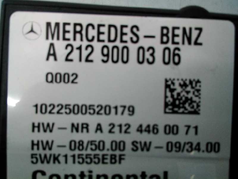 Recambio de modulo electronico para mercedes-benz clase c (w204) familiar c 350 t cdi 4-matic blueefficiency (204.292) referenci