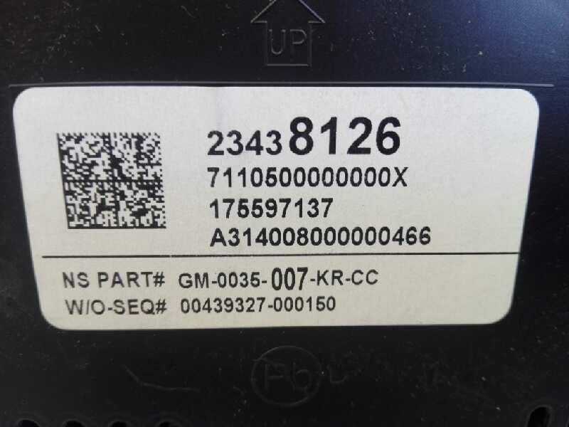 Recambio de cuadro instrumentos para opel insignia berlina excellence referencia OEM IAM 23438126 7110500000000X E3-A5-20-4