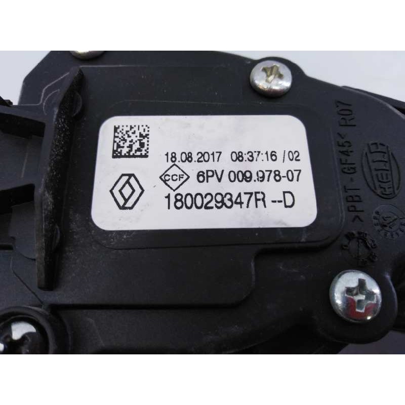 Recambio de pedal acelerador para renault clio iv limited referencia OEM IAM 180029347R 6PV00997807 E2-A1-34-3