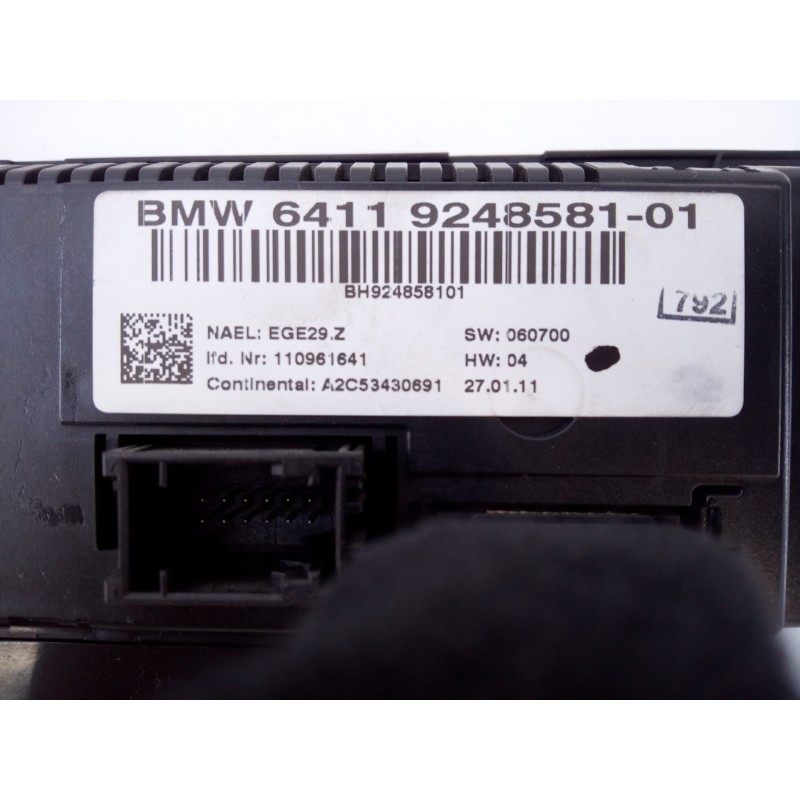 Recambio de mando climatizador para bmw serie 3 touring (e91) 330d referencia OEM IAM 6411924858101  E3-A2-31-2