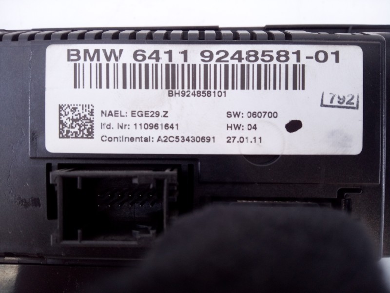 Recambio de mando climatizador para bmw serie 3 touring (e91) 330d referencia OEM IAM 6411924858101  E3-A2-31-2