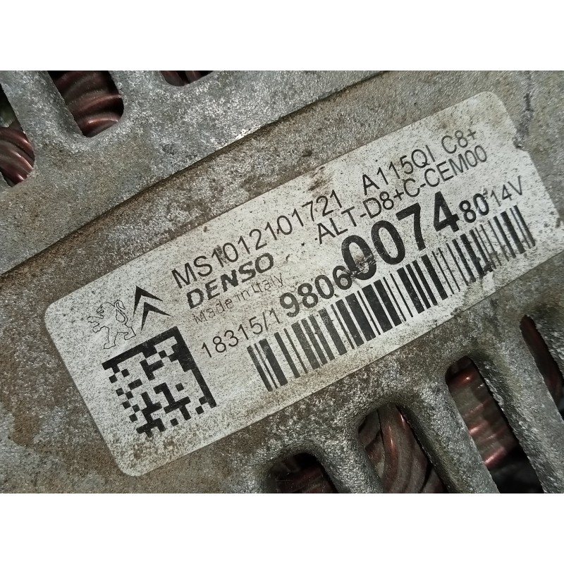 Recambio de alternador para citroën c3 collection referencia OEM IAM 9806007480  P3-A4-7-3
