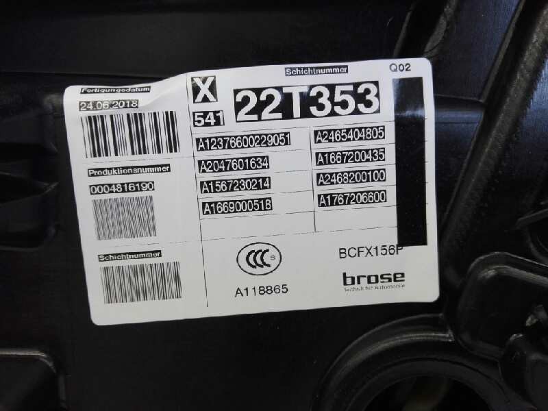 Recambio de elevalunas delantero derecho para mercedes-benz clase gla (w156) gla 200 cdi (156.908) referencia OEM IAM A246906520