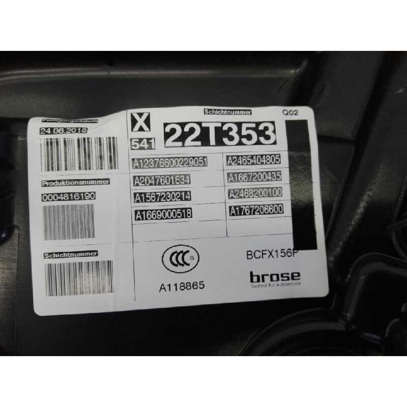 Recambio de elevalunas delantero derecho para mercedes-benz clase gla (w156) gla 200 cdi (156.908) referencia OEM IAM A246906520