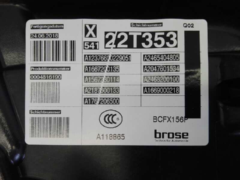 Recambio de elevalunas delantero izquierdo para mercedes-benz clase gla (w156) gla 200 cdi (156.908) referencia OEM IAM A2469065