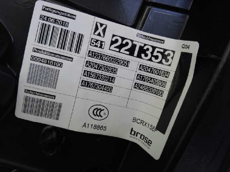 Recambio de elevalunas trasero derecho para mercedes-benz clase gla (w156) gla 200 cdi (156.908) referencia OEM IAM   E1-A2-22-1