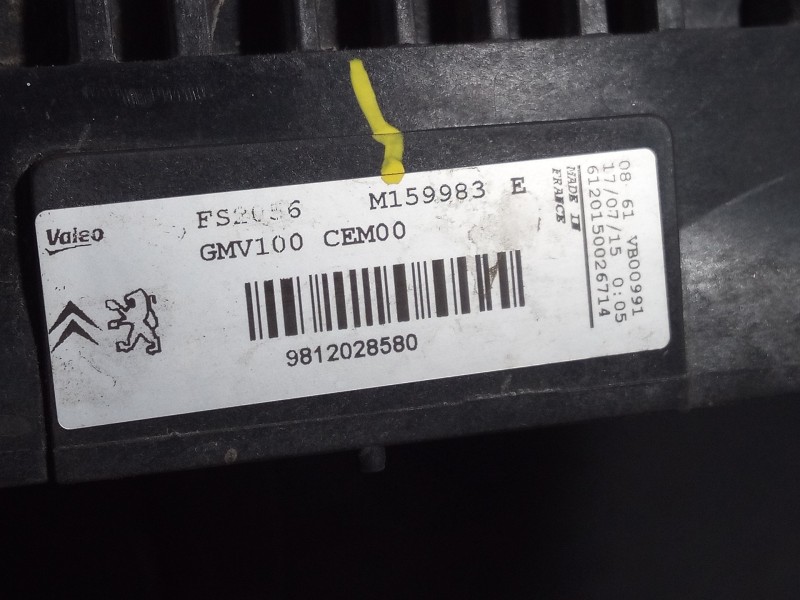 Recambio de electroventilador para citroën c3 collection referencia OEM IAM 9812028580  P2-B7-5