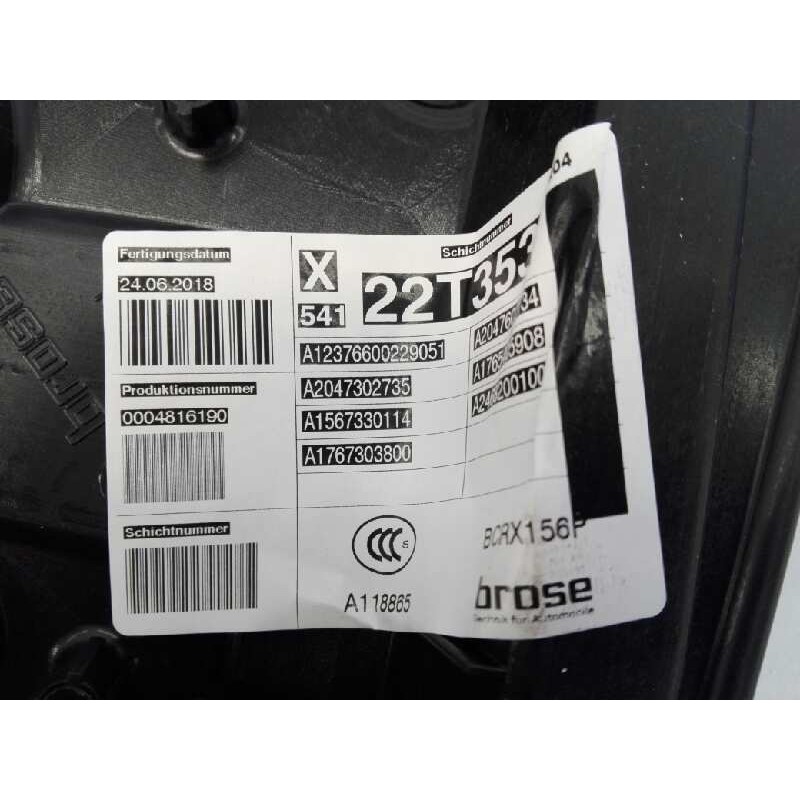 Recambio de elevalunas trasero izquierdo para mercedes-benz clase gla (w156) gla 200 cdi (156.908) referencia OEM IAM   E1-A2-22