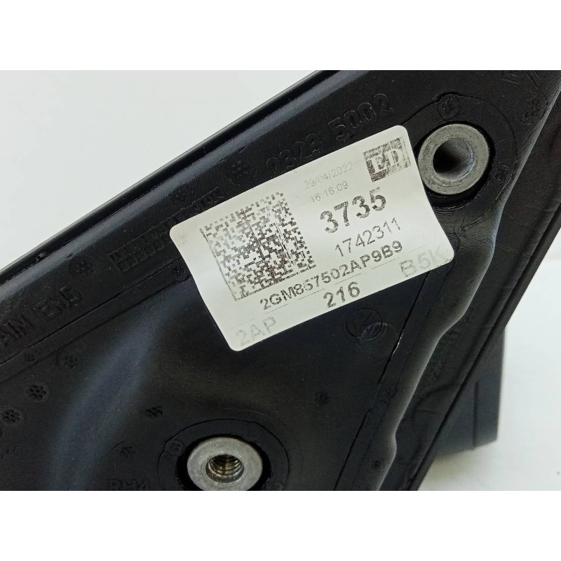 Recambio de retrovisor derecho electrico para volkswagen t-cross life referencia OEM IAM 2GM857502AP9B9  E1-B6-51-2