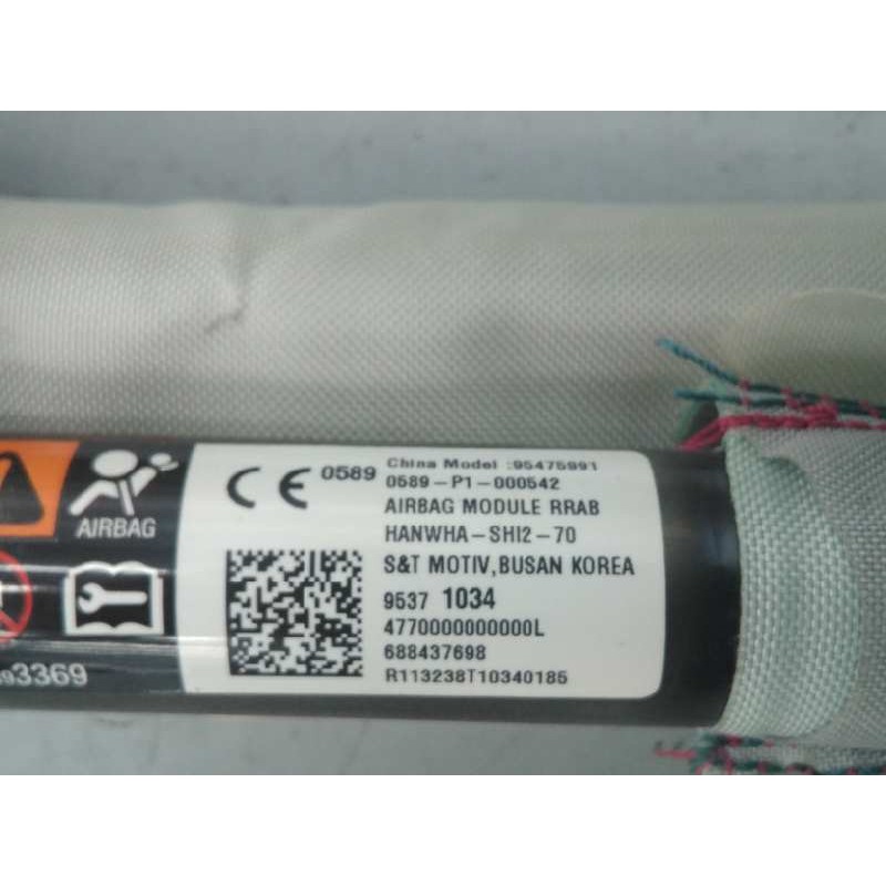 Recambio de airbag cortina delantero izquierdo para chevrolet captiva 2.2 vcdi lt 2wd referencia OEM IAM 95371034 688437698 E2-B