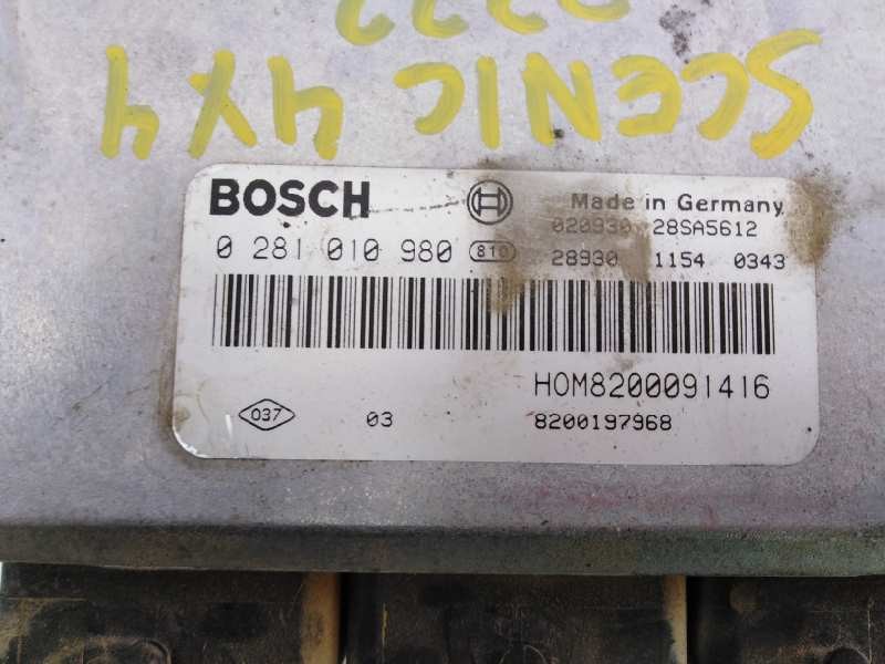 Recambio de centralita motor uce para renault scenic rx4 (ja0) 1.9 dci referencia OEM IAM 0281010980 8200091416 E2-A1-27-1