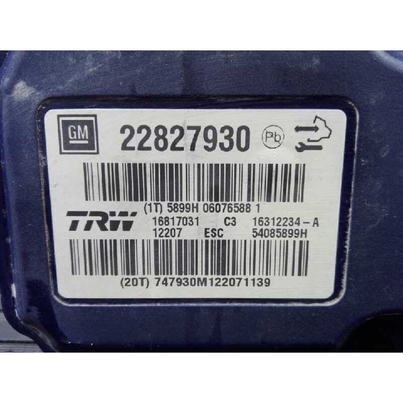 Recambio de abs para opel insignia berlina excellence referencia OEM IAM 22827930 07QS7G P3-A8-27-4