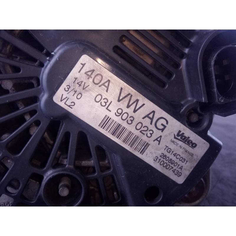 Recambio de alternador para audi a3 sportback (8p) 1.6 tdi ambiente referencia OEM IAM 03L903023A TG14C031 P3-A4-19-5