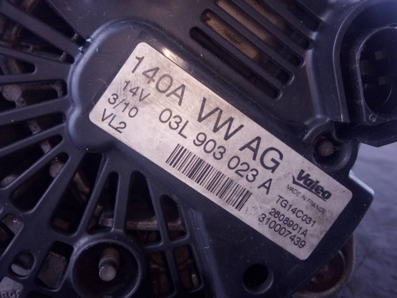 Recambio de alternador para audi a3 sportback (8p) 1.6 tdi ambiente referencia OEM IAM 03L903023A TG14C031 P3-A4-19-5