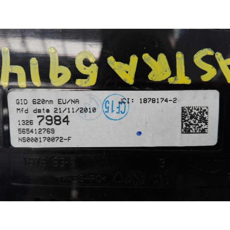 Recambio de pantalla multifuncion para opel astra j lim. enjoy referencia OEM IAM 13267984 565412769 E3-A5-17-4