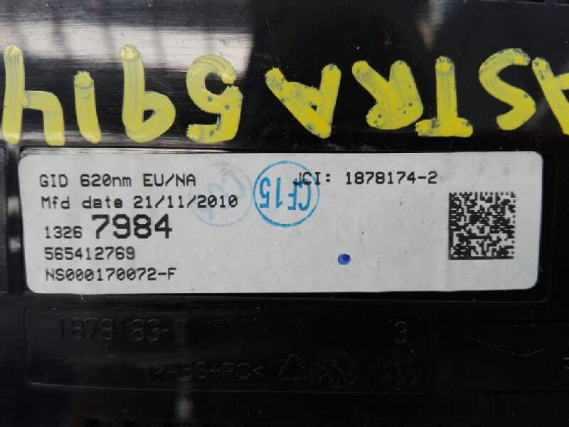 Recambio de pantalla multifuncion para opel astra j lim. enjoy referencia OEM IAM 13267984 565412769 E3-A5-17-4